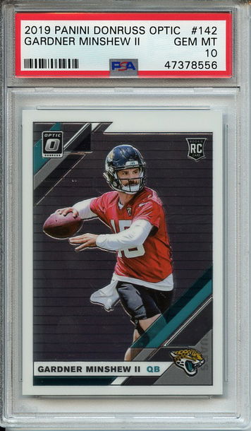 Gardner Minshew II 2019 Panini Donruss Optic #142 PSA 10 Gem Mint Rookie RC! 8556