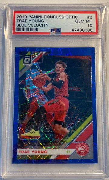 2019 Optic Blue Velocity Trae Young PSA 10