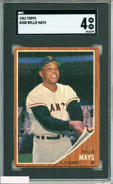 1962 TOPPS WILLIE MAYS #300 SGC 4