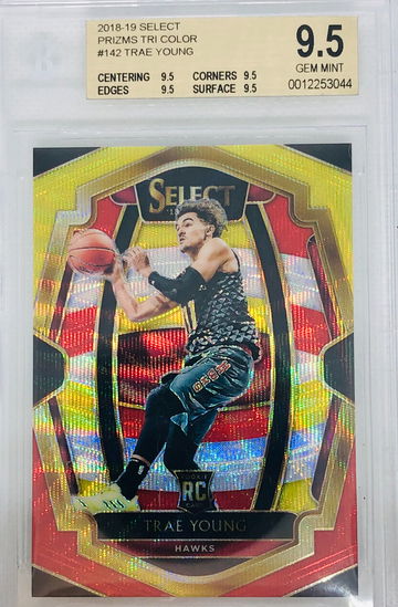 2018-19 Trae Young Select Tri Color Prizm Rookie BGS 9.5