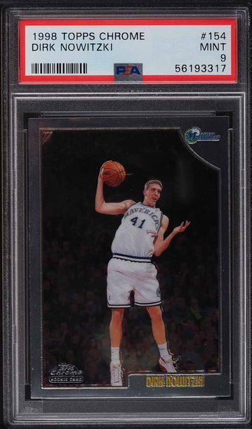 1998 Topps Chrome Dirk Nowitzki #154 RC Rookie PSA 9 Mint