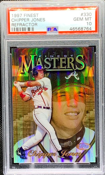 1997 Finest GOLD REFRACTOR Chipper Jones PSA 10 GEM MINT!