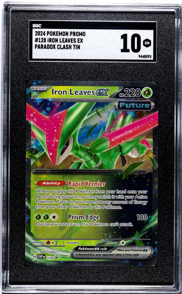 2024 Pokemon Promo #128 Iron Leaves EX Paradox Clash Tin SGC 10
