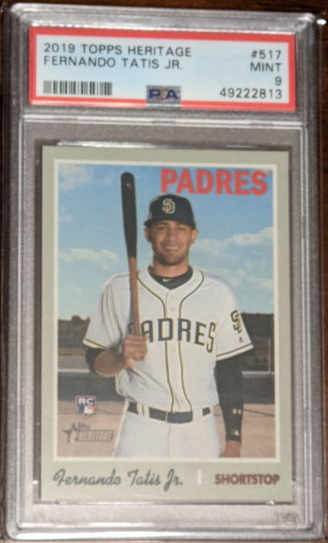 2019 Topps Heritage Fernando Tatis Jr. RC PSA 9