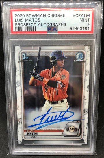 2020 Bowman Chrome Luis Matos Auto PSA 9