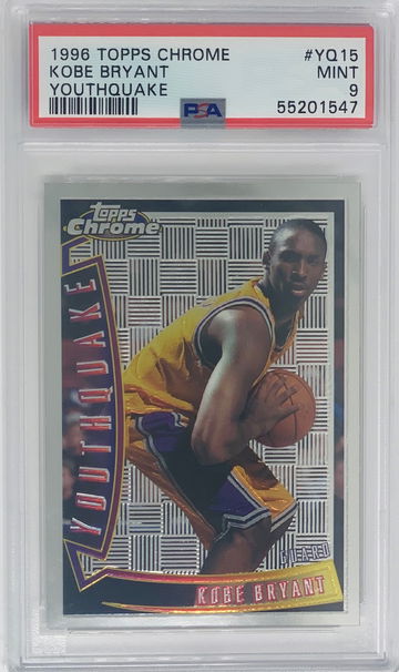 1996 Topps Chrome Youthquake Kobe Bryant ROOKIE RC #YQ15 PSA 9 MINT
