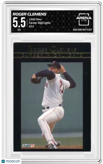 1992 Fleer Roger Clemens #12 Arena Club 5.5