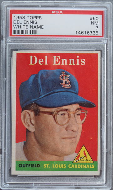 1958 Topps 60/Del Ennis Buy 4 Save 15%, Buy 8 Save 20%!