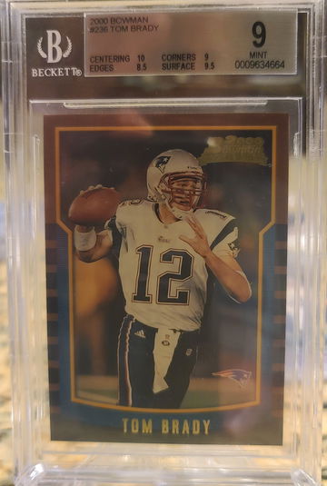 2000 Bowman Tom Brady BGS 9
