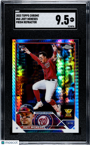 2023 Topps Chrome Joey Meneses #60 Prism Refractor SGC 9.5