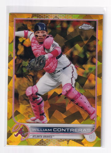2022 Topps Chrome Sapphire William Contreras No. 629 Gold 6 /50