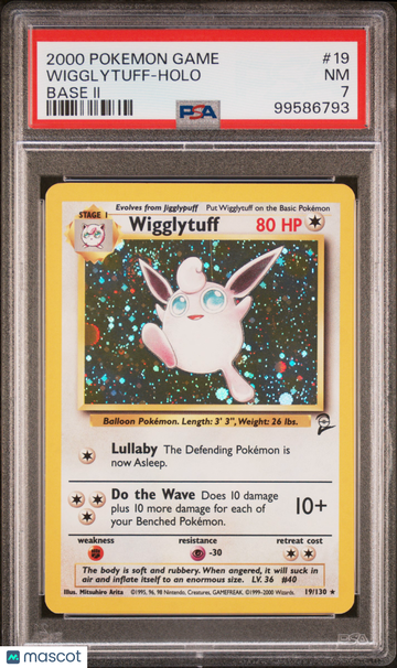 2000 Pokemon Game Base II Wigglytuff Holo Base II PSA 7 #19