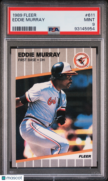1989 Fleer Eddie Murray #611 PSA 9