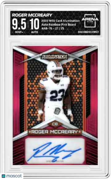 2022 Wild Card Allumination Roger McCreary #AB-76 Auto Rainbow Pink Board /25 Arena Club 9.5 Auto 10