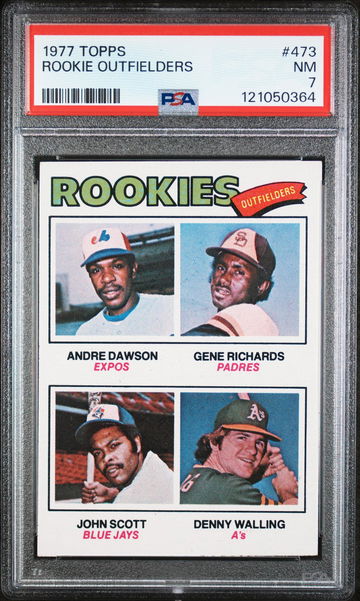 1977 Topps Rookie Outfielders Andre Dawson #473 RC PSA 7