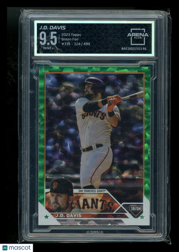 2023 Topps Green Foil J.D. Davis #335 /499 Arena Club 9.5