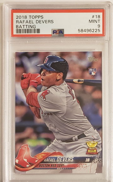 2018 Topps Rafael Devers Batting RC #18 PSA 9