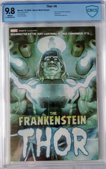 Thor #8, CBCS 9.8, Frankenstein Horror homage Variant cover
