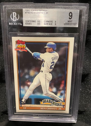 1991 Topps Tiffany Ken Griffey JR BGS 9