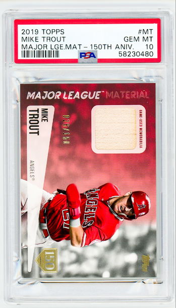 2019 Topps Major League Material Mike Trout Relic /150