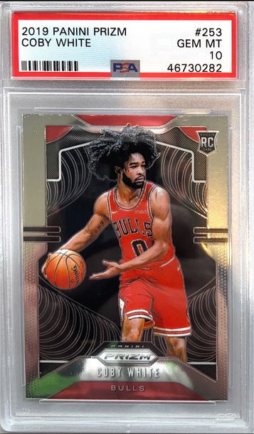 Coby White 2019 Panini Prizm Base PSA 10