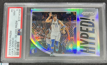 2019 Panini Prizm Get Hyped! Luka Doncic #6 Silver PSA 9