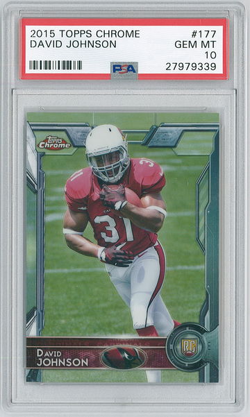 2015 Topps Chrome David Johnson PSA 10 Texans