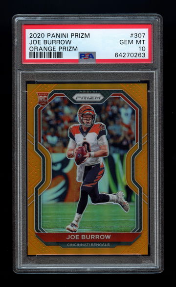 Joe Burrow 2020 Prizm Orange RC /249
