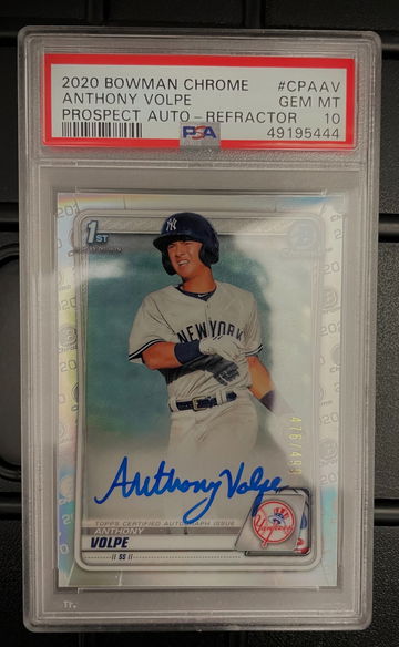 2020 Bowman Chrome Anthony Volpe Auto Refractor Auto