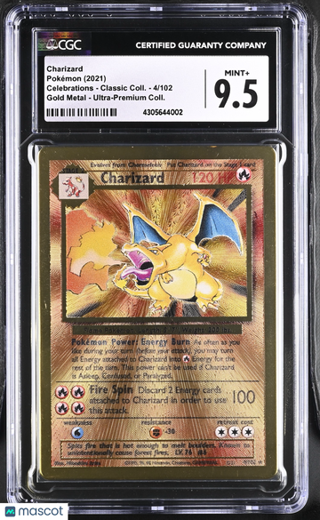 Celebrations: Classic Collection Charizard Gold Metal Rare CGC 9.5 #4/102