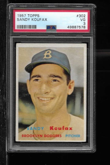 1957 TOPPS SANDY KOUFAX PSA 3