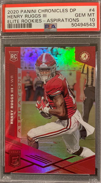 2020 Panini Elite Aspirations Henry Ruggs PSA 10