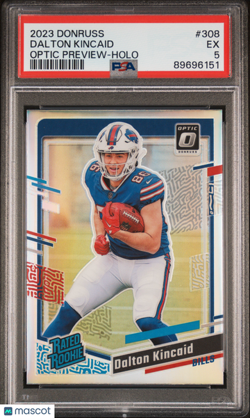 2023 Panini Donruss Dalton Kincaid #308 Optic Preview Holo PSA 5
