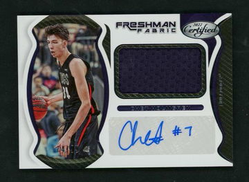 2022 Panini Certified DP Freshman Fabric Chet Holmgren #CF-CHO Patch Auto /99