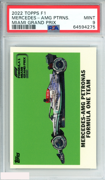 2022 TOPPS FORMULA 1 MERCEDES-AMG PETRONAS # MIAMI GRAND PRIX PSA 9 MINT