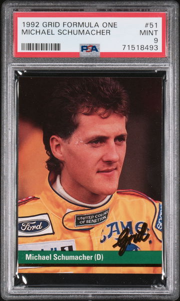 1992 Grid Formula One F1 Michael Schumacher Rookie RC #51