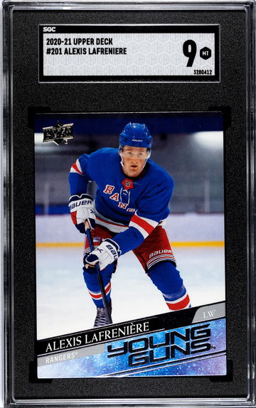 2020-21 Upper Deck Young Guns Alexis Lafreniere SGC 9