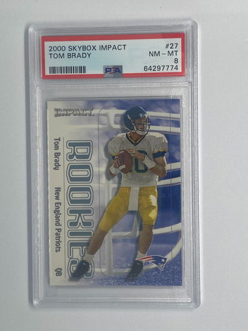 2000 Fleer Skybox Impact Football Tom Brady New England Patriots #27 ROOKIE/RC 