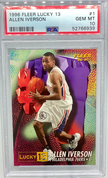 1996 Fleer Lucky 13 Allen Iverson PSA 10