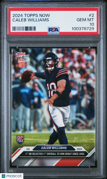 2024 Topps Now Caleb Williams #2 PSA 10