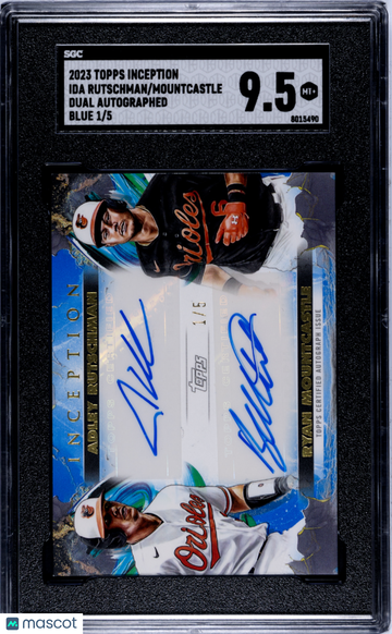 2023 Topps Inception Rutschman Mountcastle #IDA-RM Dual Autograph Blue SGC 9.5