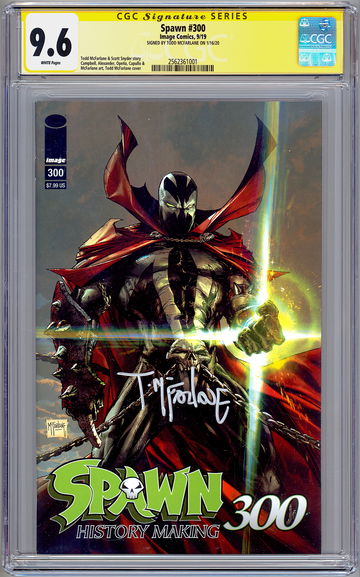 SPAWN #300 CGC-SS 9.6 *300th ANNIVERSARY ED SIGNED TODD MCFARLANE CVR & ART 2019