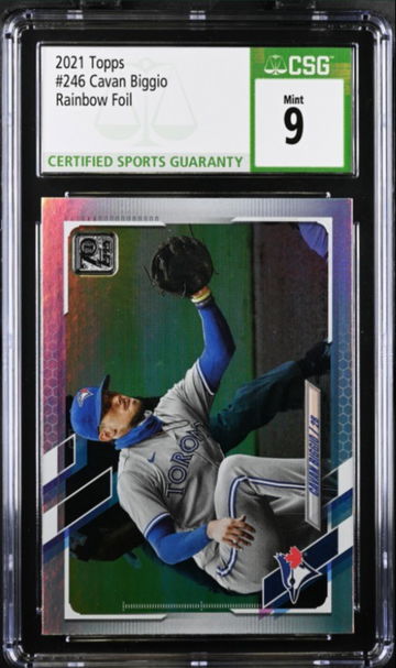 2021 Topps 246 Cavan Biggio Rainbow Foil CSG 9 Mint