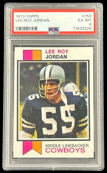 1973 TOPPS LEE ROY JORDAN DALLAS COWBOYS PSA 6