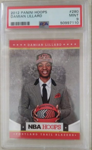 2012 Damian Lillard NBA Hoops PSA 9 (SHIPS TRACKED FROM CANADA)