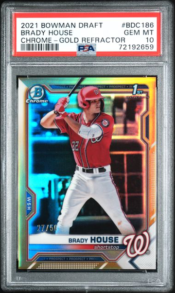 2021 Bowman Draft Chrome Brady House Gold Refractor 