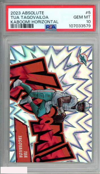 2023 PANINI ABSOLUTE KABOOM! HORIZONTAL TUA TAGOVAILOA #5 PSA 10 GEM MT