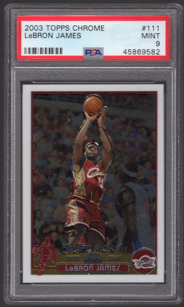 Lebron James 2003 Topps Chrome #111 PSA 9