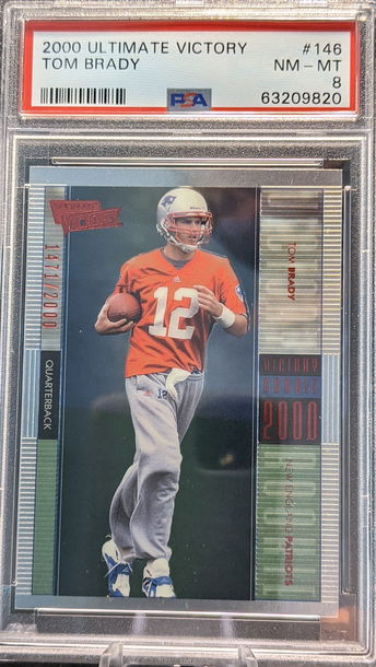 2000 Ultimate Victory Tom Brady #146 /2000 Rookie Card PSA 8
