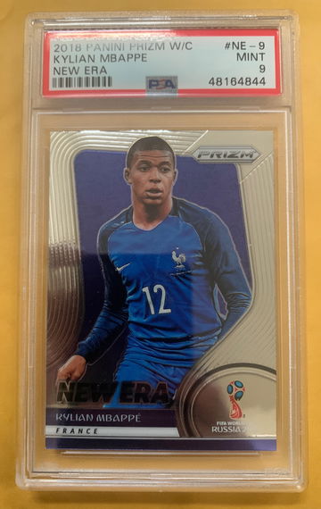 2018 World Cup prizm new era Kylian Mbappe psa 9